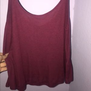 Jersey maroon tank top